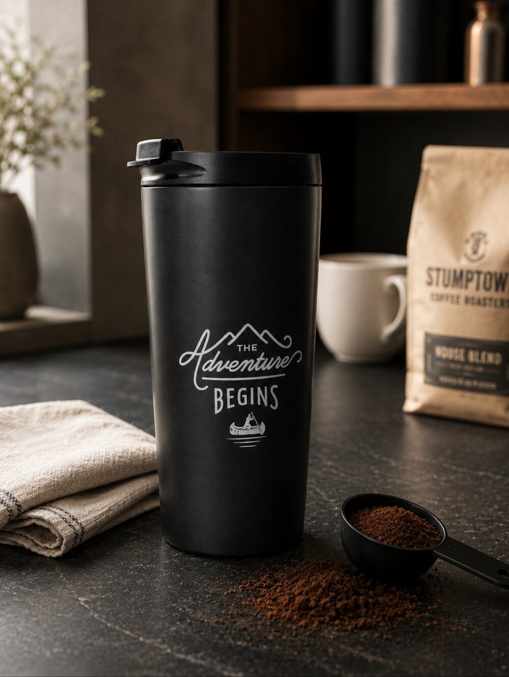 Gentlemen’s Hardware Travel Coffee Press Stainless Steel 340ml Mug
